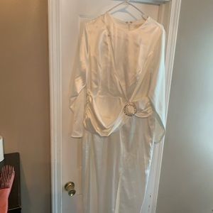 Fashion to Figure floor length white gown